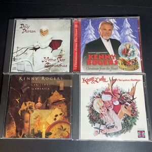 4 Country Christmas Holiday CD Bundle - Dolly Parton And Kenny Rogers